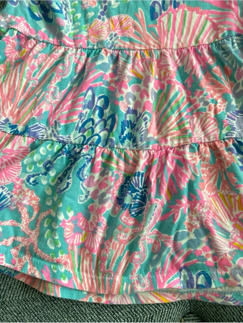 Lilly Pulitzer Girl's Pink Mini Geanna Long Sleeve Cotton Dress - XSmall (2-3)